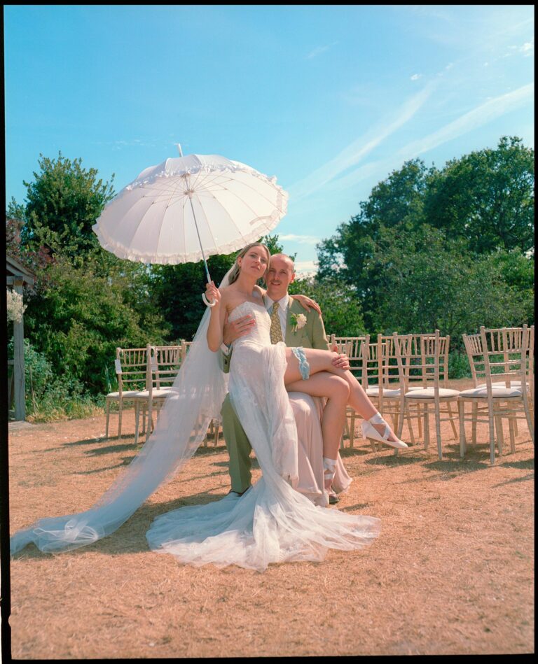 35mm film wedding editorial portrait